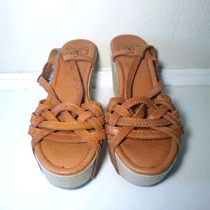 Lucky Brand American Jeans Wedge Heels Size 9M